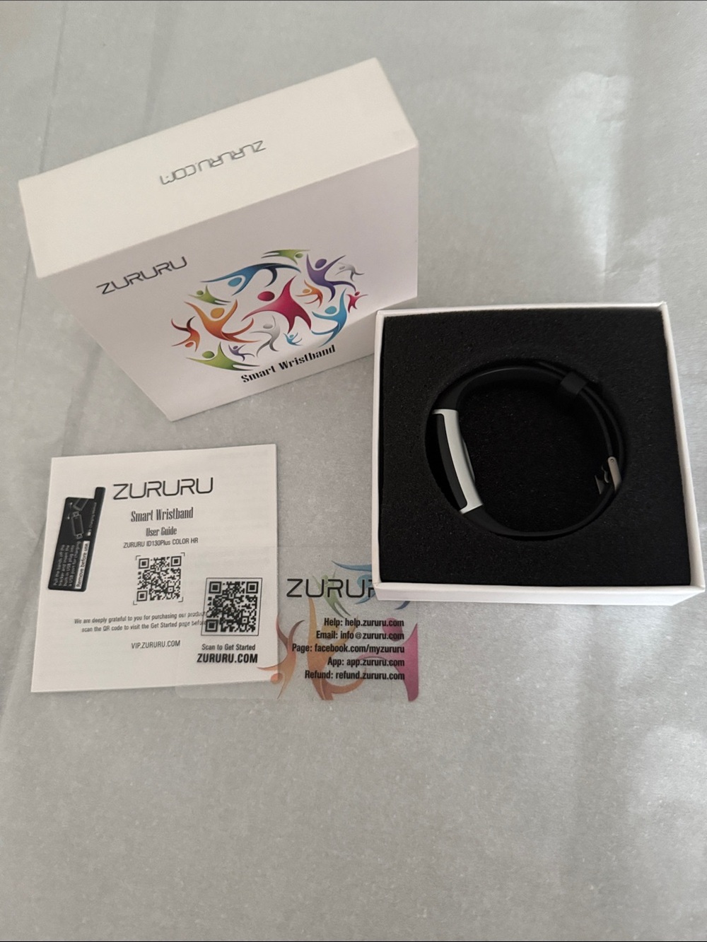 Black Smart Wristband - Activity & Notification Tracker